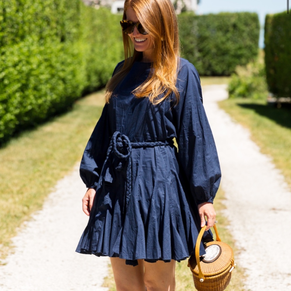 Rhode Navy Blue Ella Dress NWT M